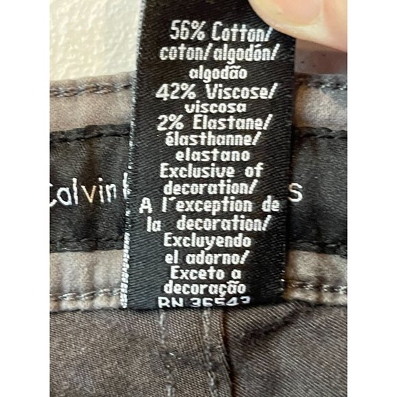 Calvin Klein Womens Jeans Skinny Leg Mid Rise Five Design Pockets Gray Size 12 - Picture 10 of 11